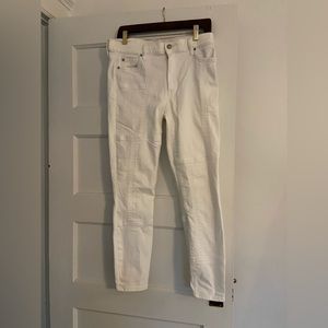 Gap white skinny jeans